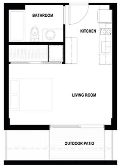 Studio With Patio floor plan