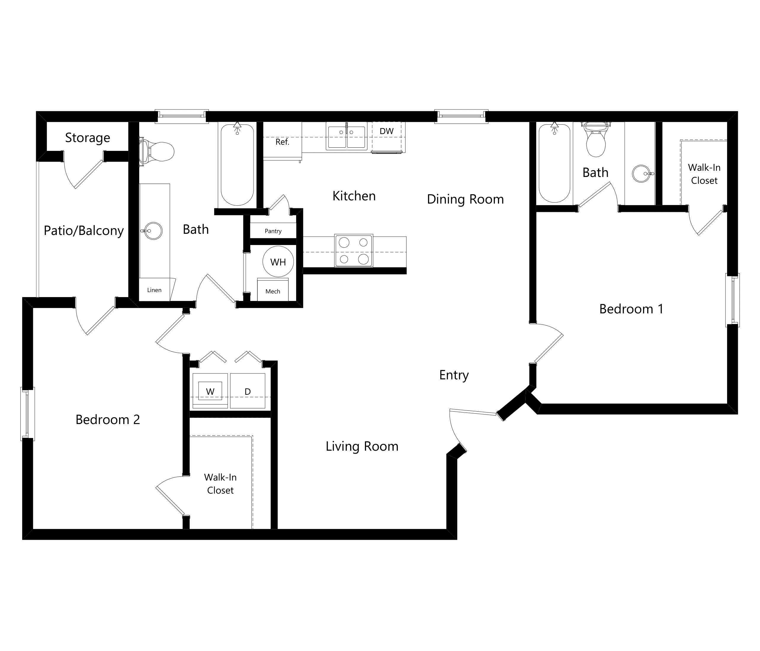 2/2 floor plan