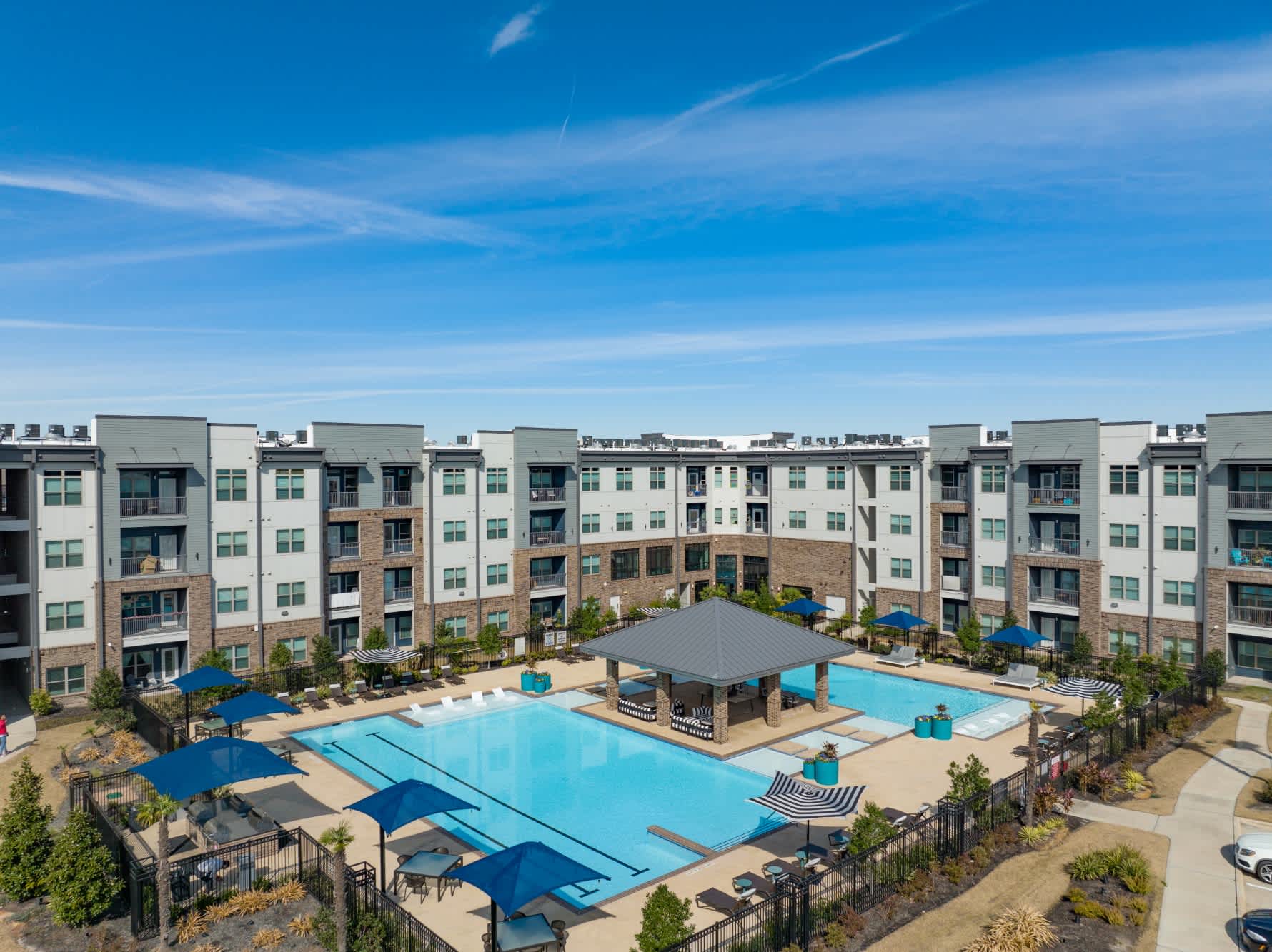 Caldwell aerial pool view - Houston, TX
