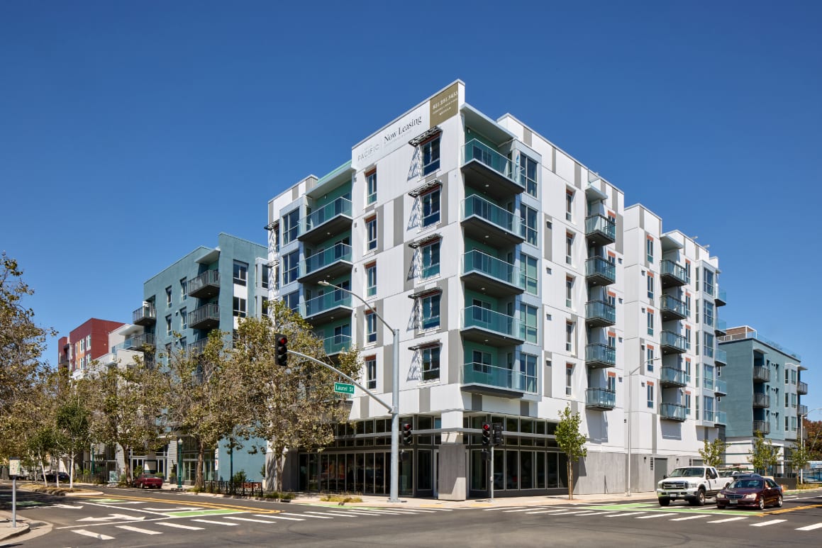 Anton Pacific exterior building corner - Santa Cruz, CA