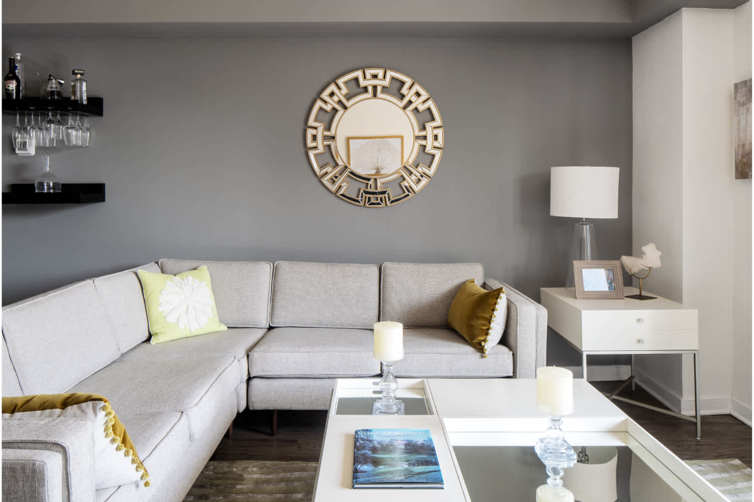 The Whitney apartment living room - Bethesda, MD
