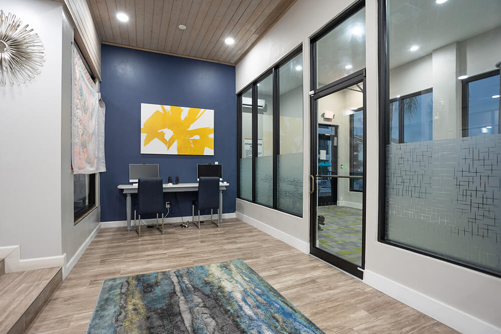 Work space at Haven at Waters Edge