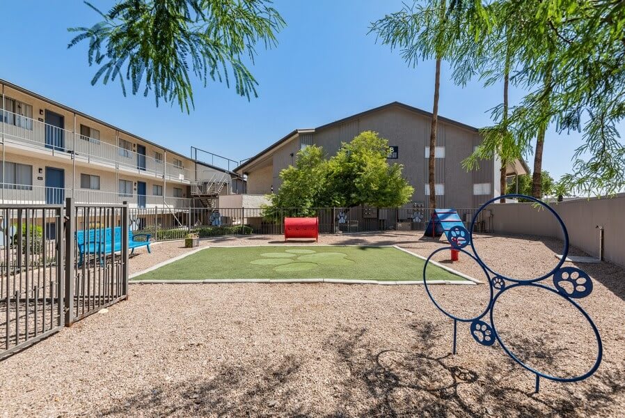 Dog park at District at Fiesta Park