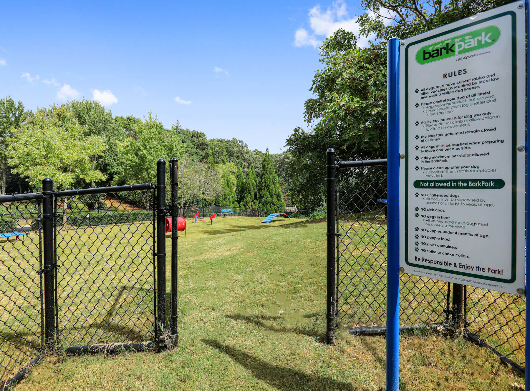 Dog park at Laurel Hills Preserve
