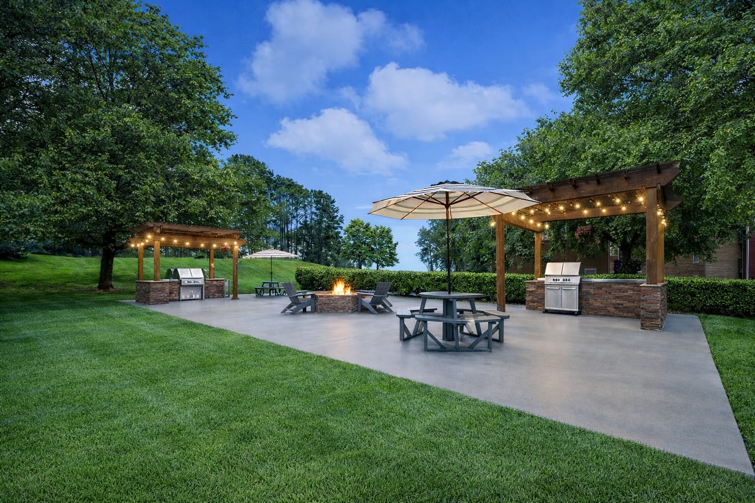 Grill area at Mooresville Station