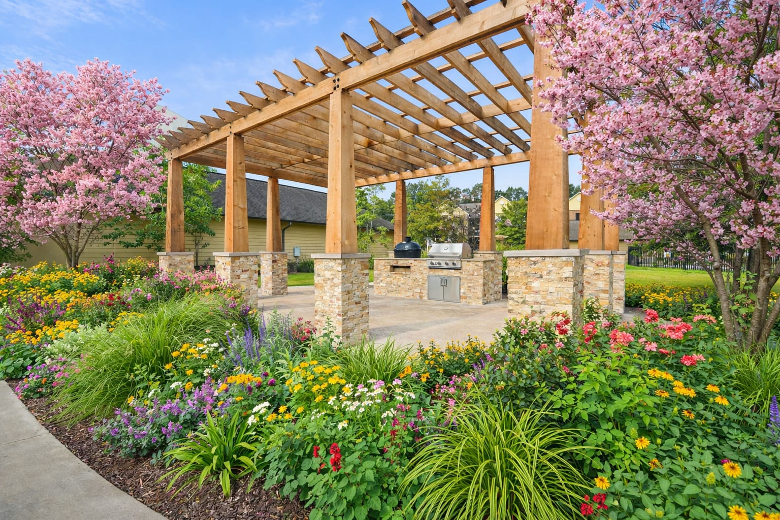Grill area at The Orleans at Walnut Grove (1 of 4)