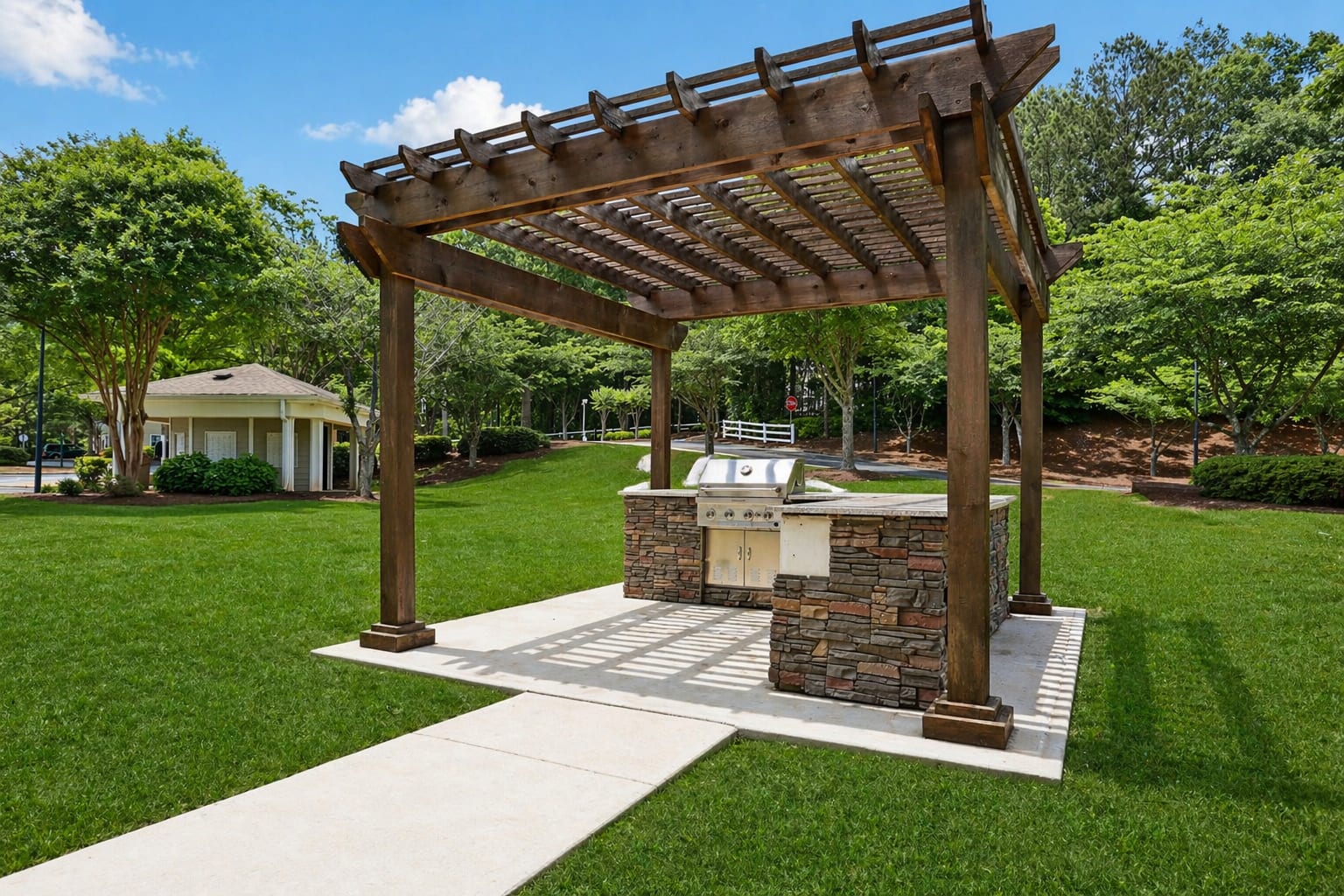 Grill area at Newnan Crossing
