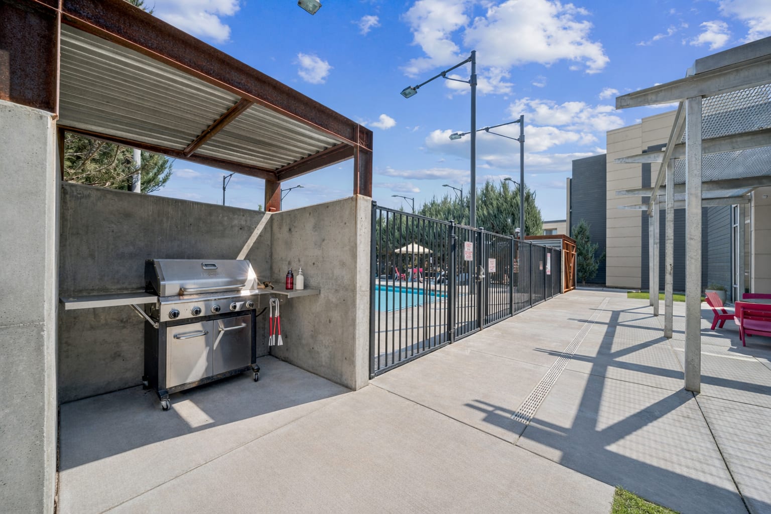 Grill area at The Lofts at Innovation Center
