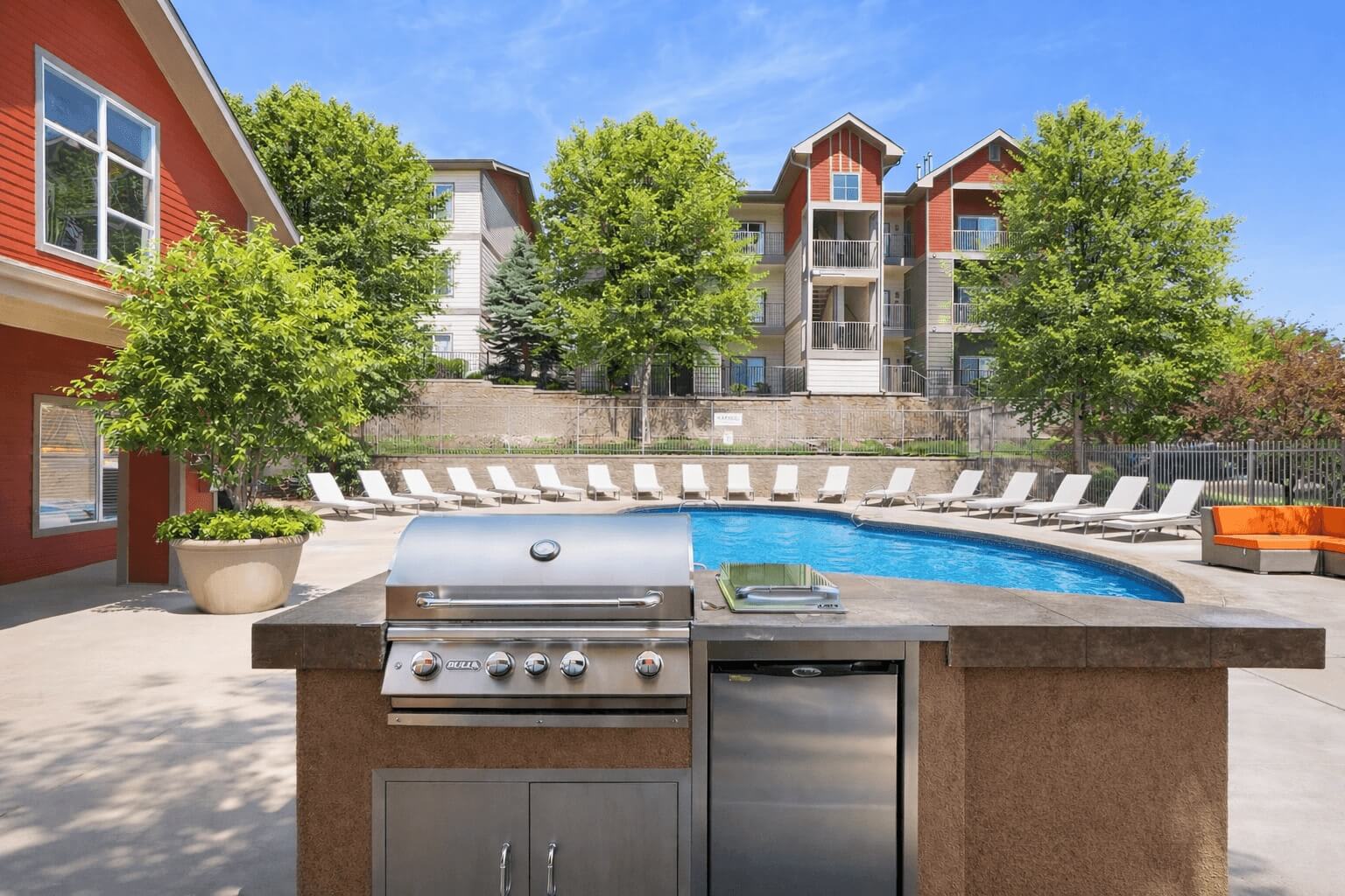 Grill area at Stetson Meadows
