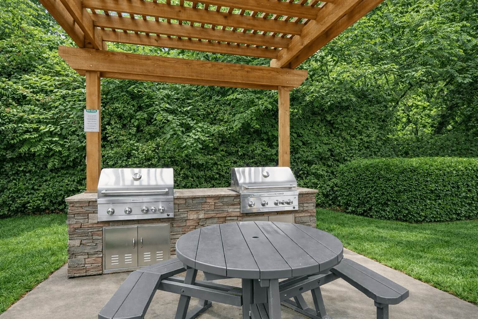 Grill area at Crossroads Station
