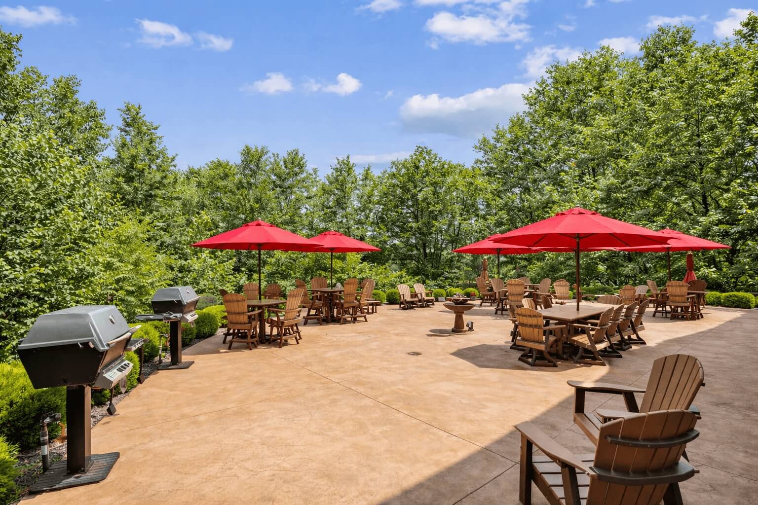 Grill area at Estates at Arbor Oaks