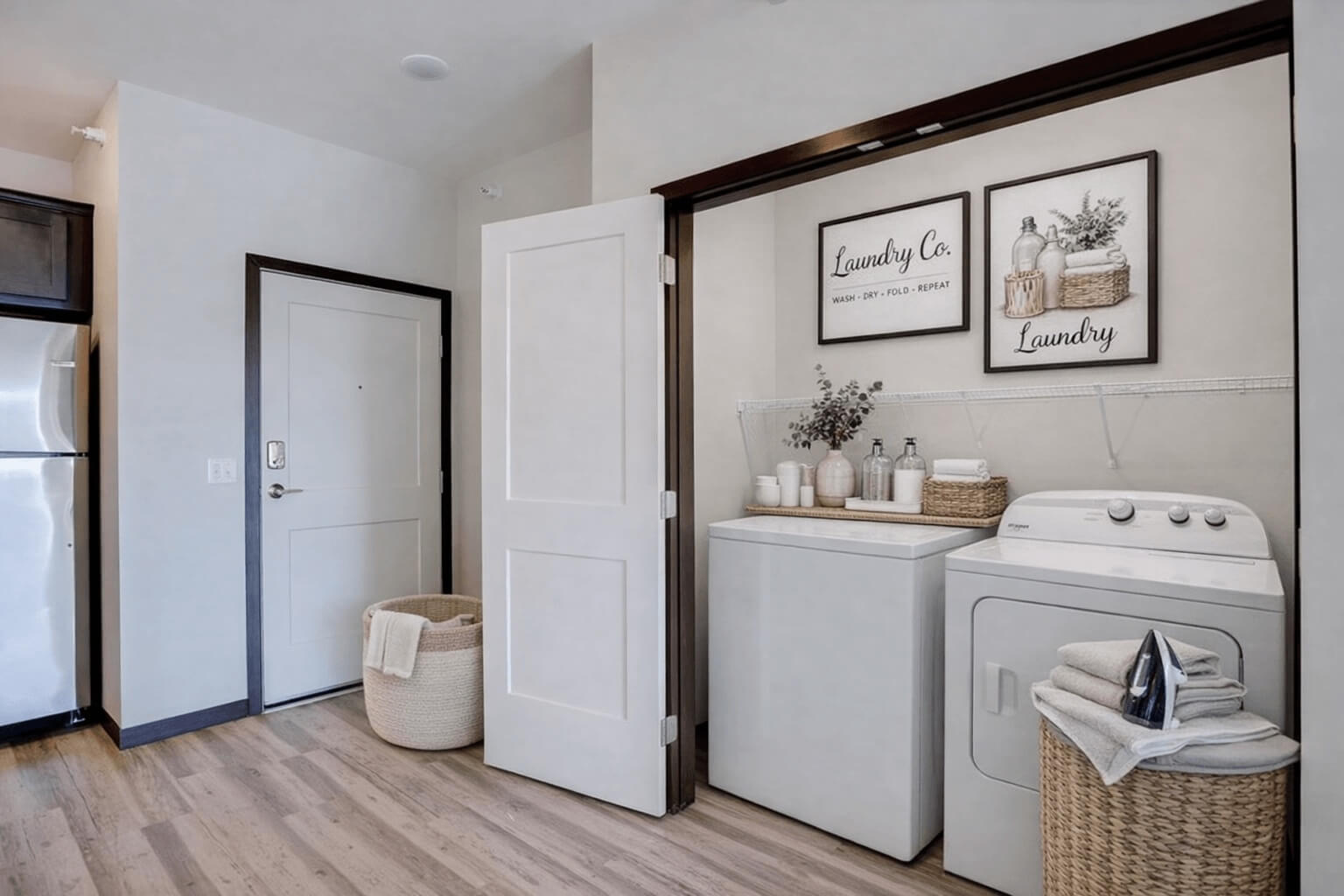 Laundry room at Crossroads at Elm Creek