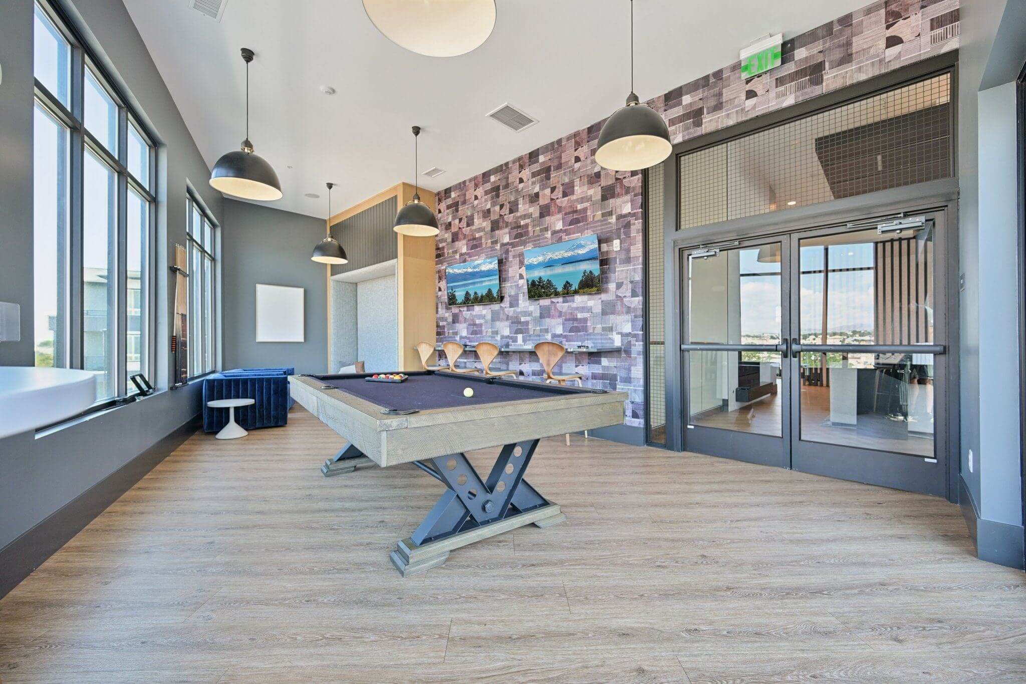 Game room at Sequel Apartment Homes