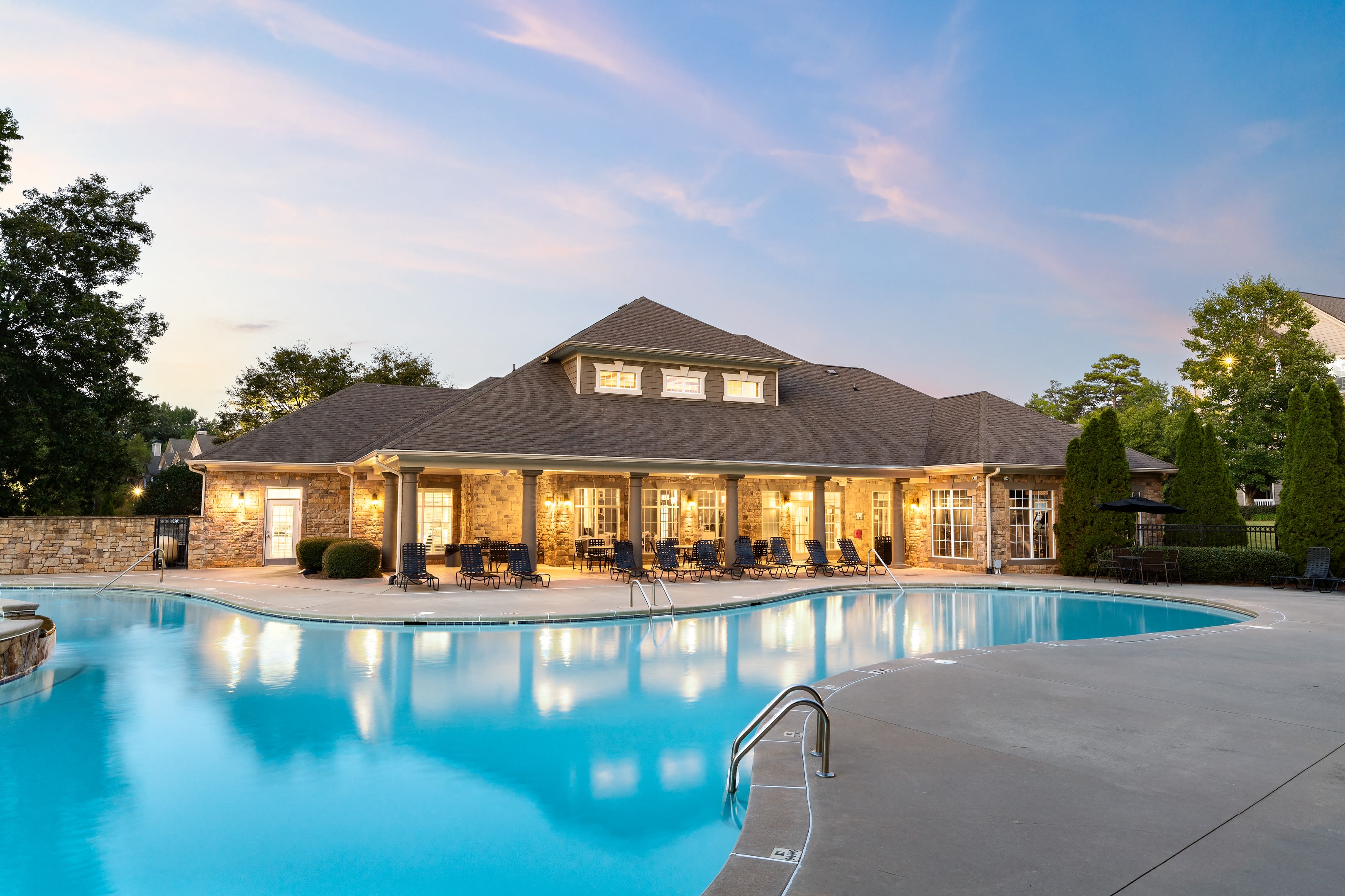 Wesley Providence Apartments at Stonecrest hero exterior at twilight - Stonecrest, GA