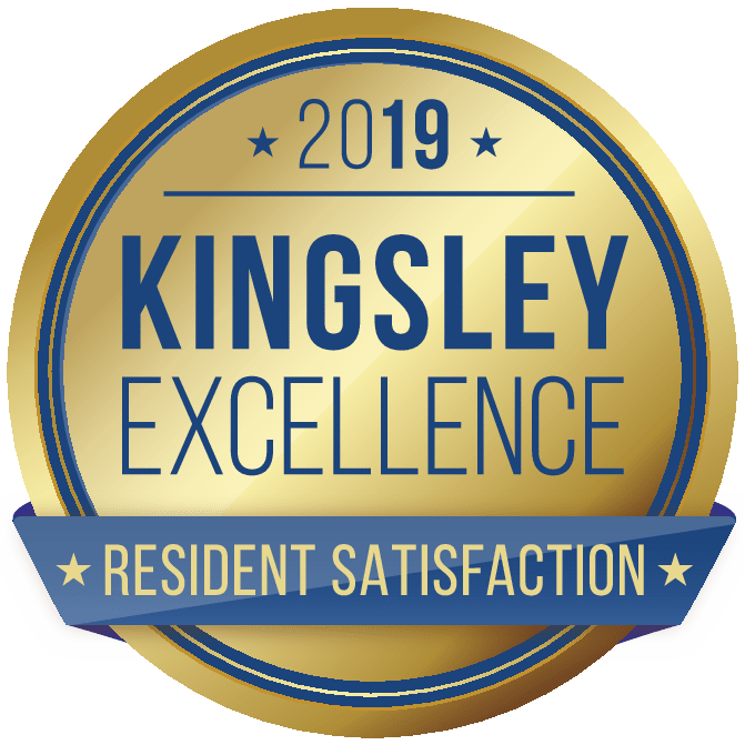 Kingsley Excellence Resident Satisfaction Award from 2020