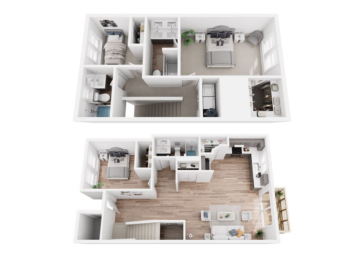 3 Bedroom 3 Bath floor plan