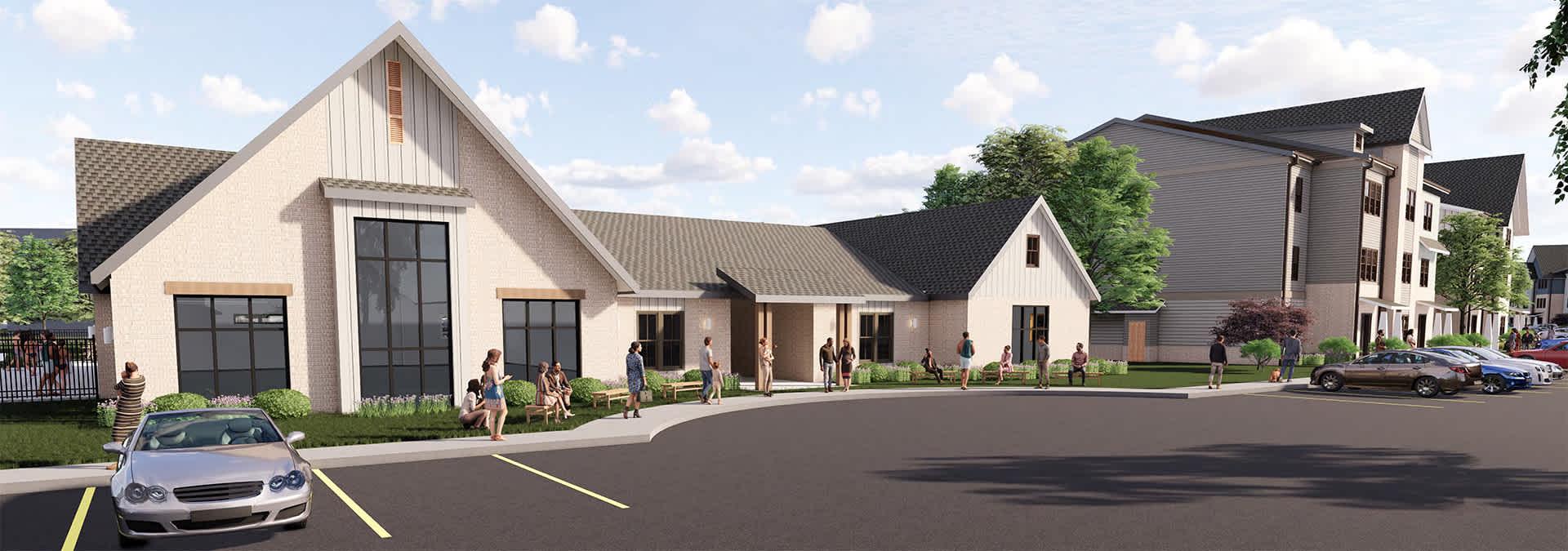 Vintage Johnson City Apartments exterior rendering - Johnson City, TN
