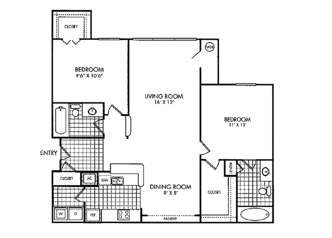 Two Bedroom floor plan