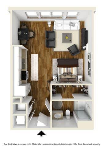 The Hub Studio floor plan