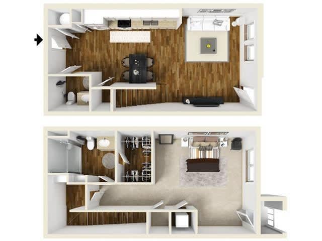 The Oak Townhome floor plan
