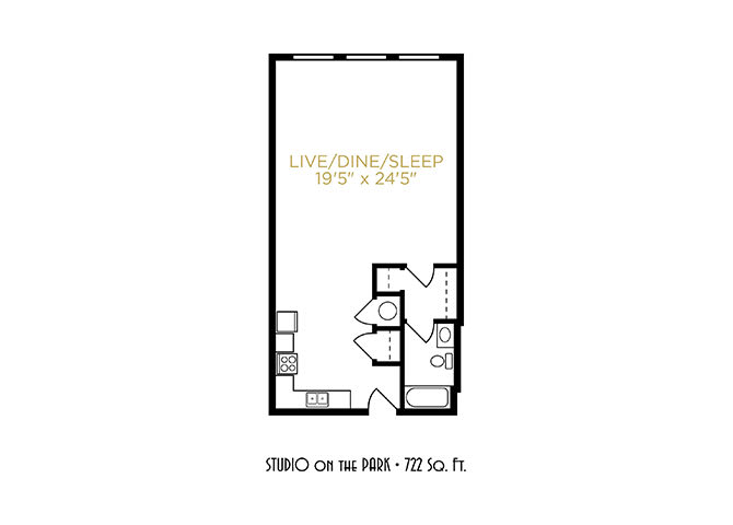 Studio On The Park floor plan