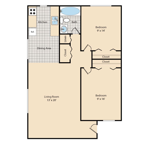 Oak floor plan