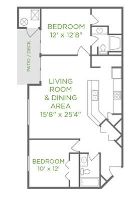 The Clover IV floor plan
