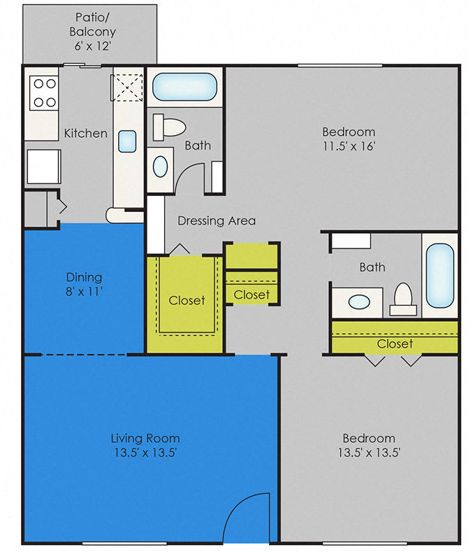 Two BedroomA floor plan