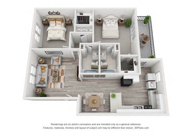 Lassiter 2-2 Med floor plan