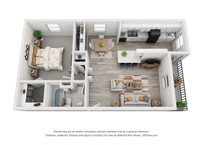 Rowan 1-1 Med floor plan