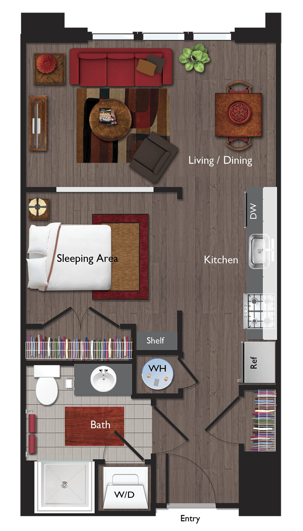 Studio (S01) floor plan