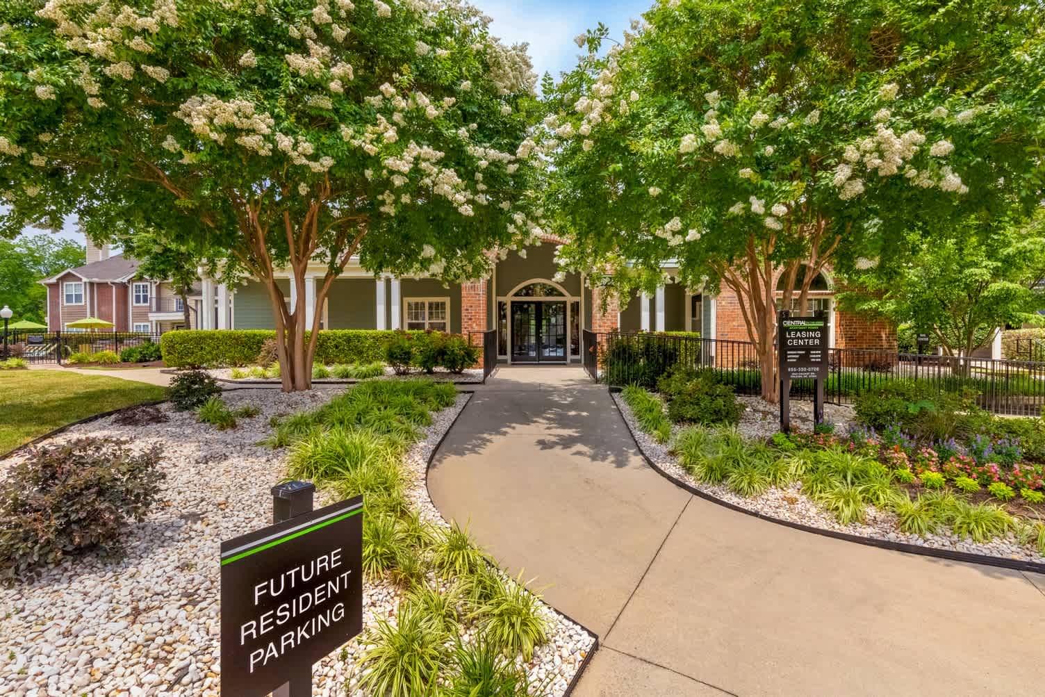 Central on the Green Apartment Homes community exterior - Raleigh, NC