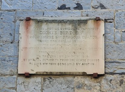 The plaque commemorating Dickie Bird