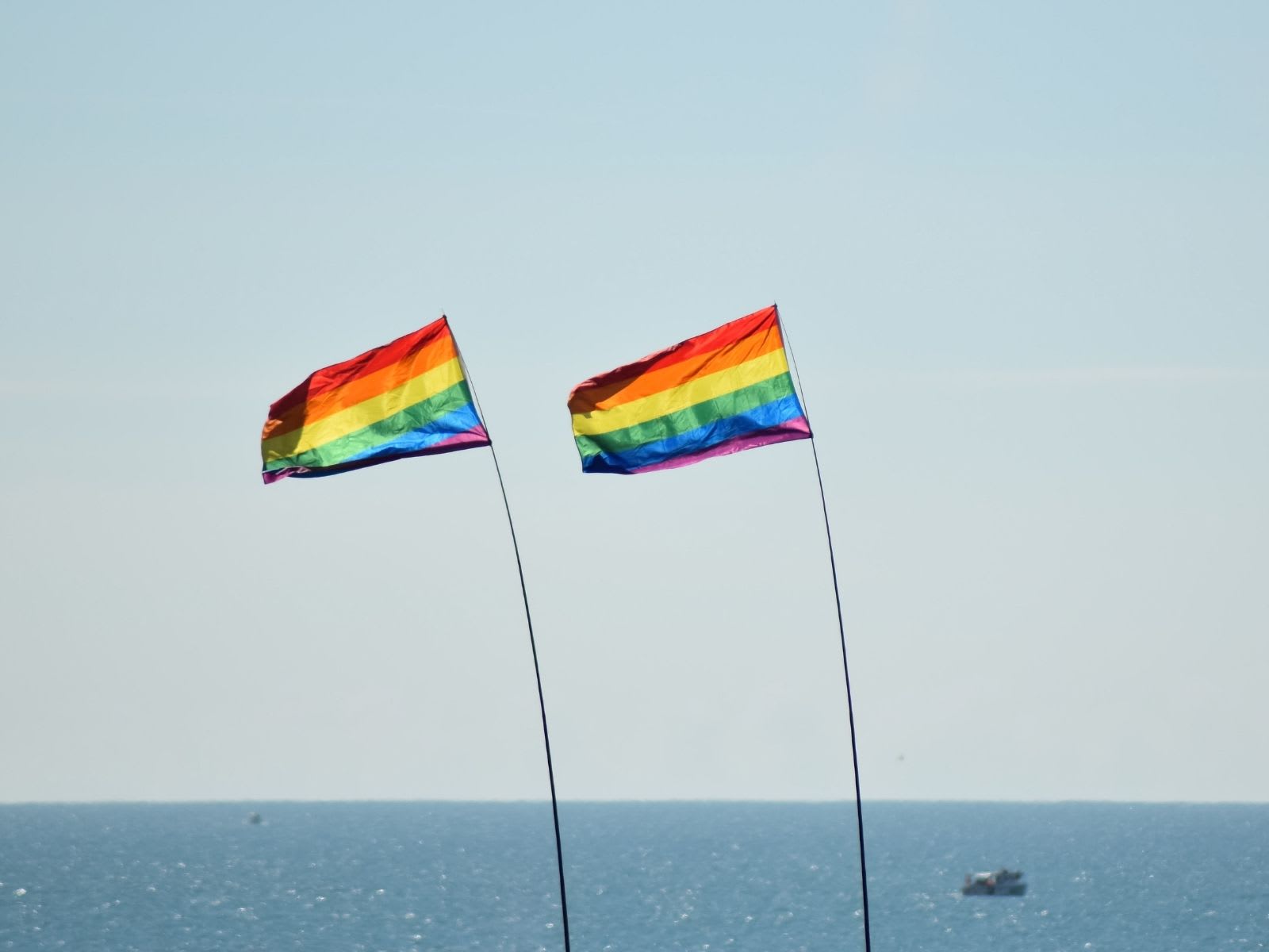 Brighton Pride Parade Rainbow Flags