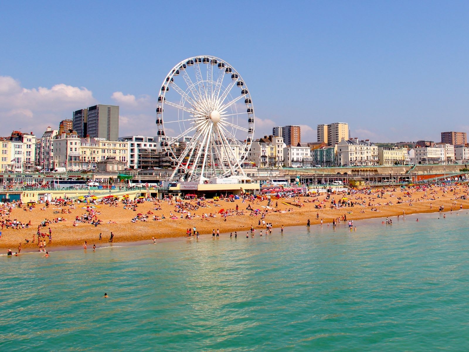 Panoramic view of Brighton Beach