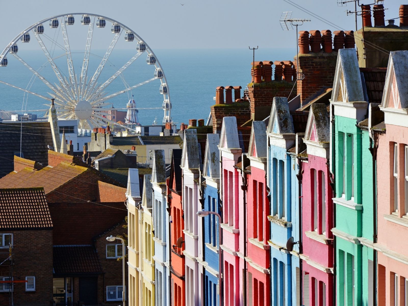 Brighton rainbow coloured houses