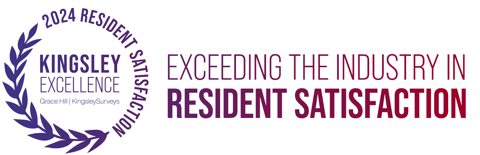 Kingsley Excellence- 2024 resident satisfaction logo