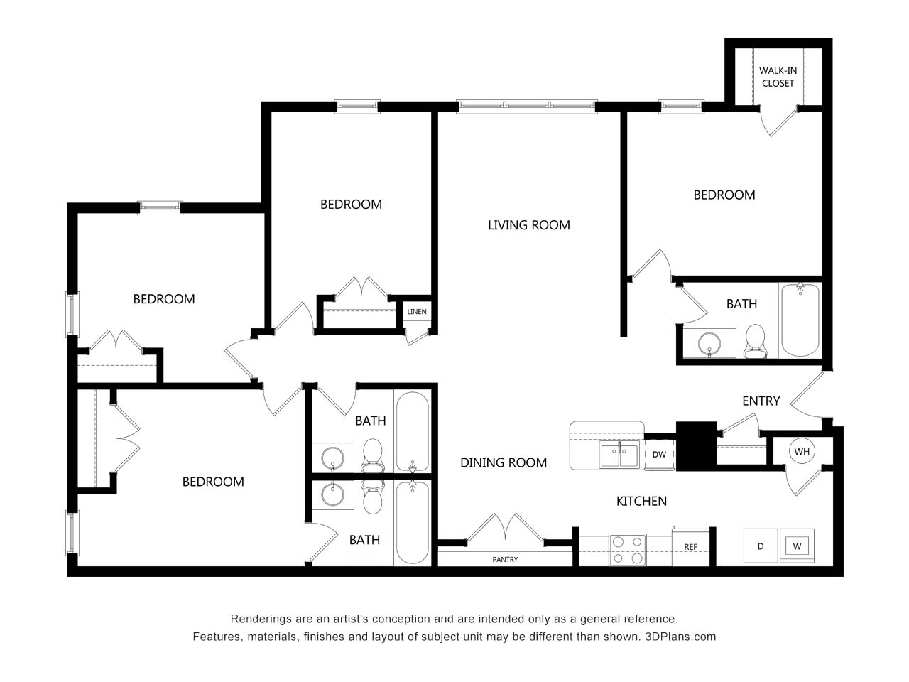 Four Bedroom floor plan