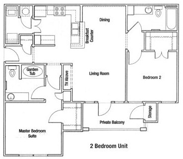 Two Bedroom floor plan