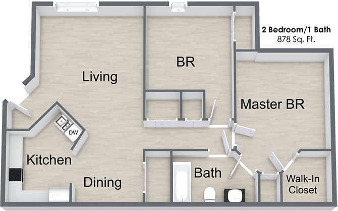 Two Bedroom floor plan