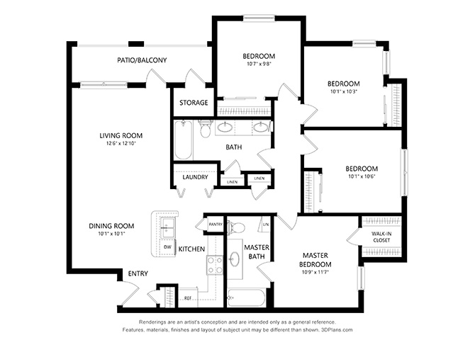 Four Bedroom floor plan