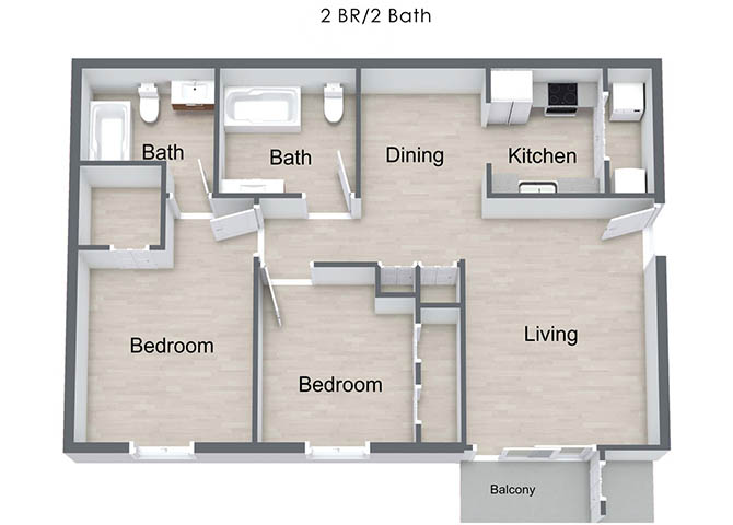 Two Bedroom Apartment floor plan