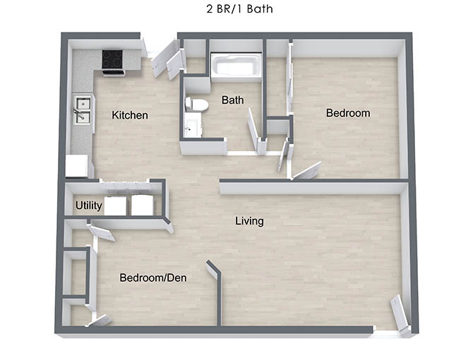 Two Bedroom Townhome floor plan