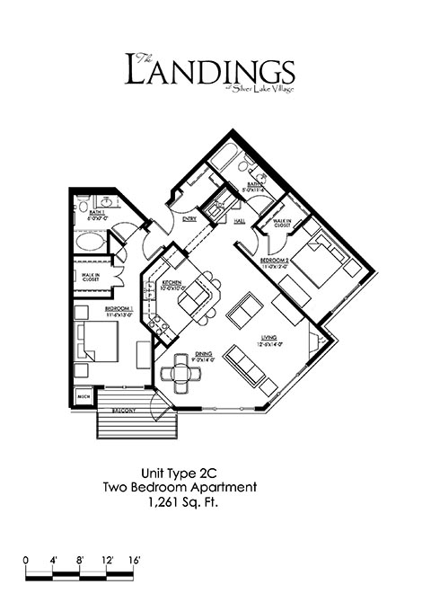 Two Bedroom C floor plan