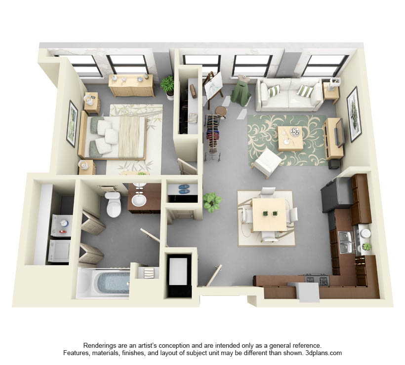 One Bedroom X05 floor plan