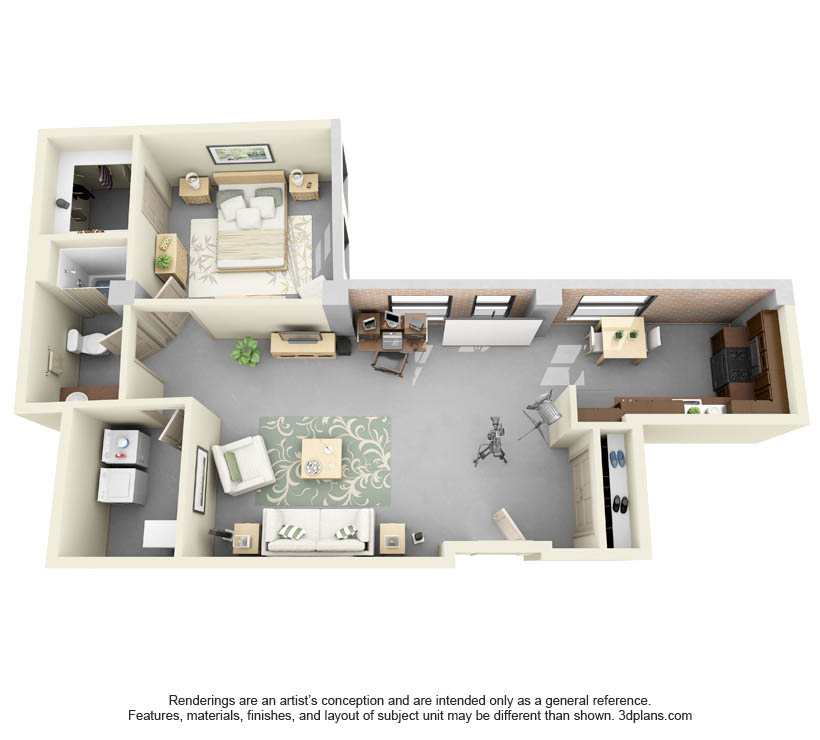 One Bedroom X10 floor plan