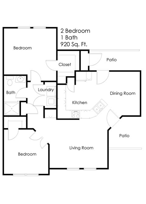 Two Bedroom A floor plan