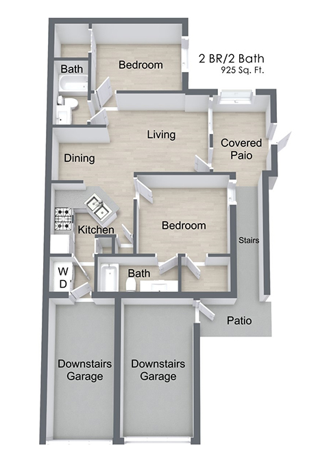 Two Bedroom - A floor plan