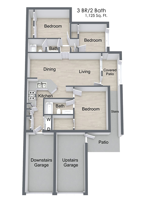 Three Bedroom floor plan