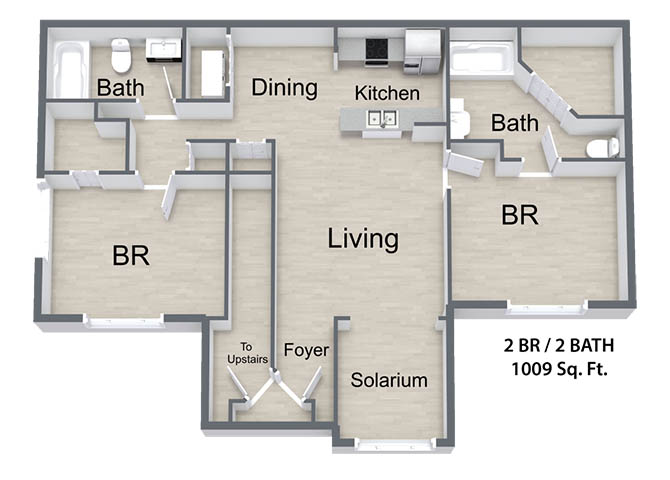 Two Bedroom floor plan